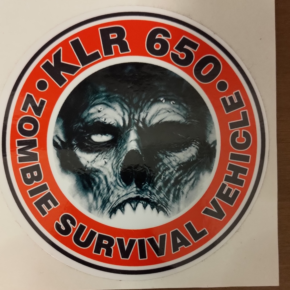 KLR 650 Zombie Survival Vehicle Sticker